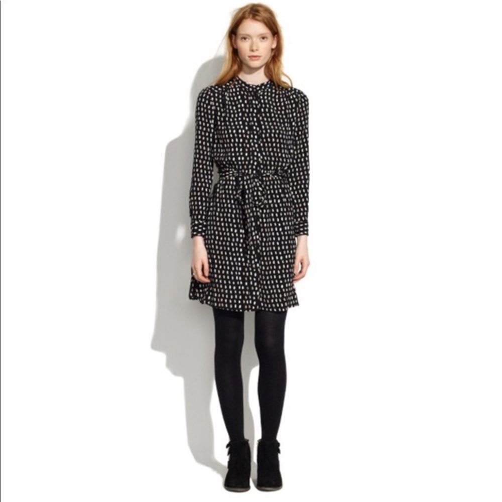 Madewell paint dot shirt dress
